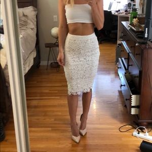 Missguided high waist lace skirt size 2